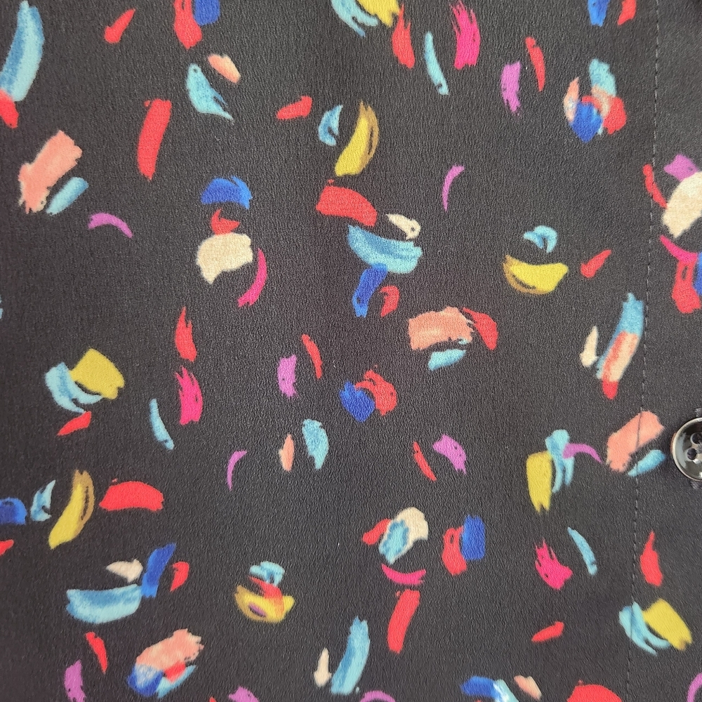 Cabi Ferris Confetti Print Button Front Blouse La… - image 5